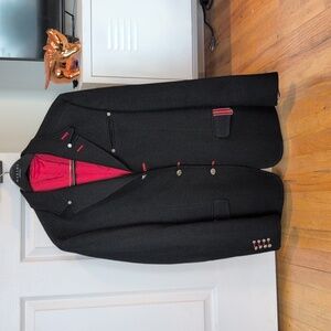 Versace Black Blazer with Red Details